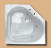 Luxurious white bathtub in Barda Spa